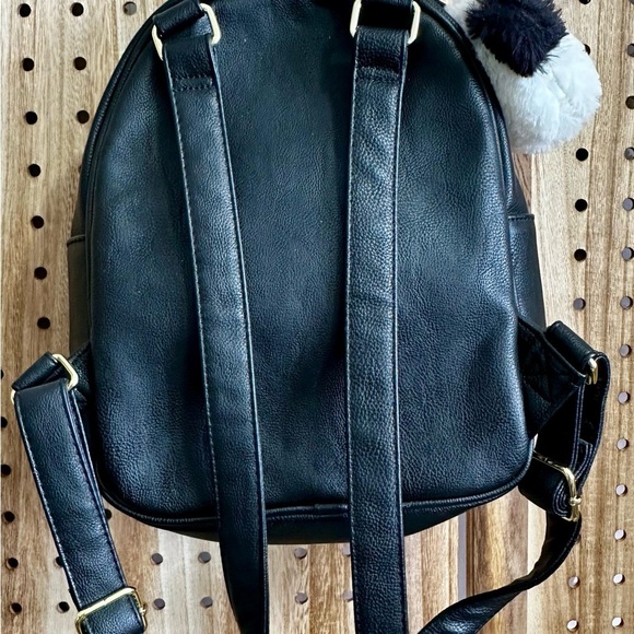 Betsey Johnson White and Black Quilted Backpack with Panda Design - Picture 9 of 11